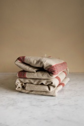 Linen Hamam Towel Red