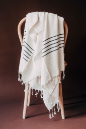 Turkish Peshtemal Black Stripes