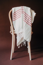 Turkish Peshtemal Stripe Red