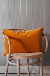 Velour Cushion Ochre