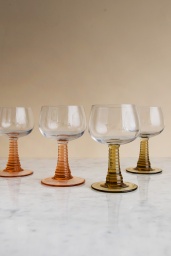 Swirl Wine Glass Olive Green