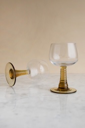 Swirl Wine Glass Olive Green