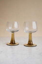 Swirl Wine Glass Olive Green