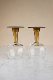 Swirl Wine Glass Olive Green