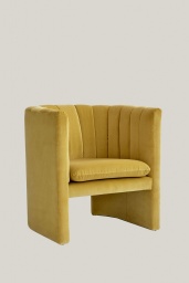 Loafer Chair SC23 Yellow Velvet