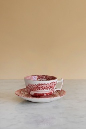 Cranberry Italian Cup & Saucer