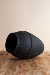 Paperpulp Vas Svart H 26,5 cm