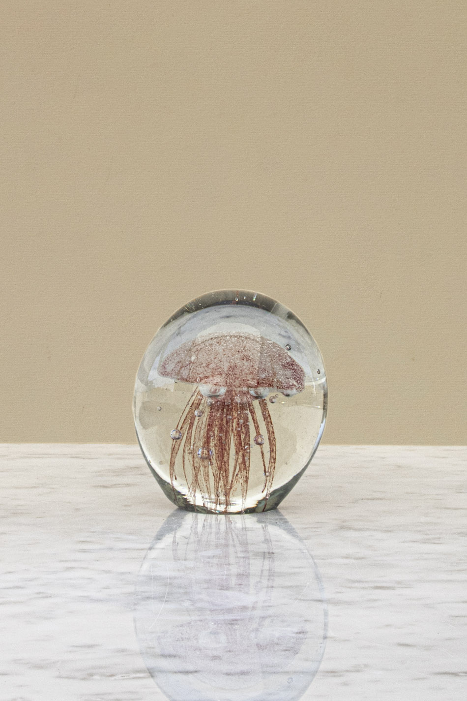 Paperweight Red Jellyfish