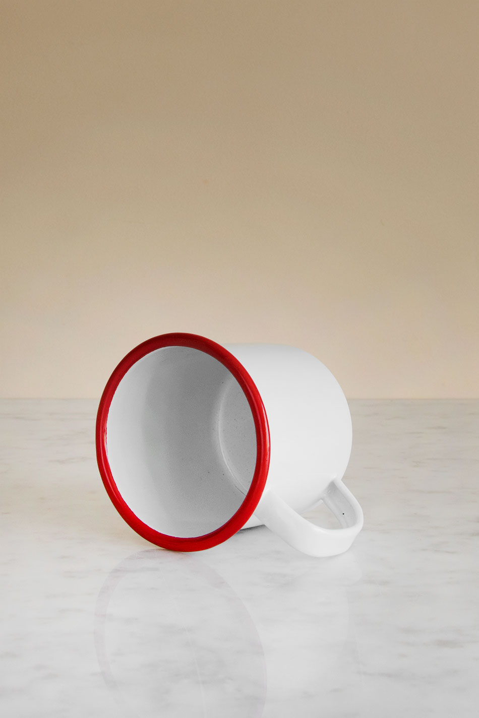 Kaffemugg Emalj Röd