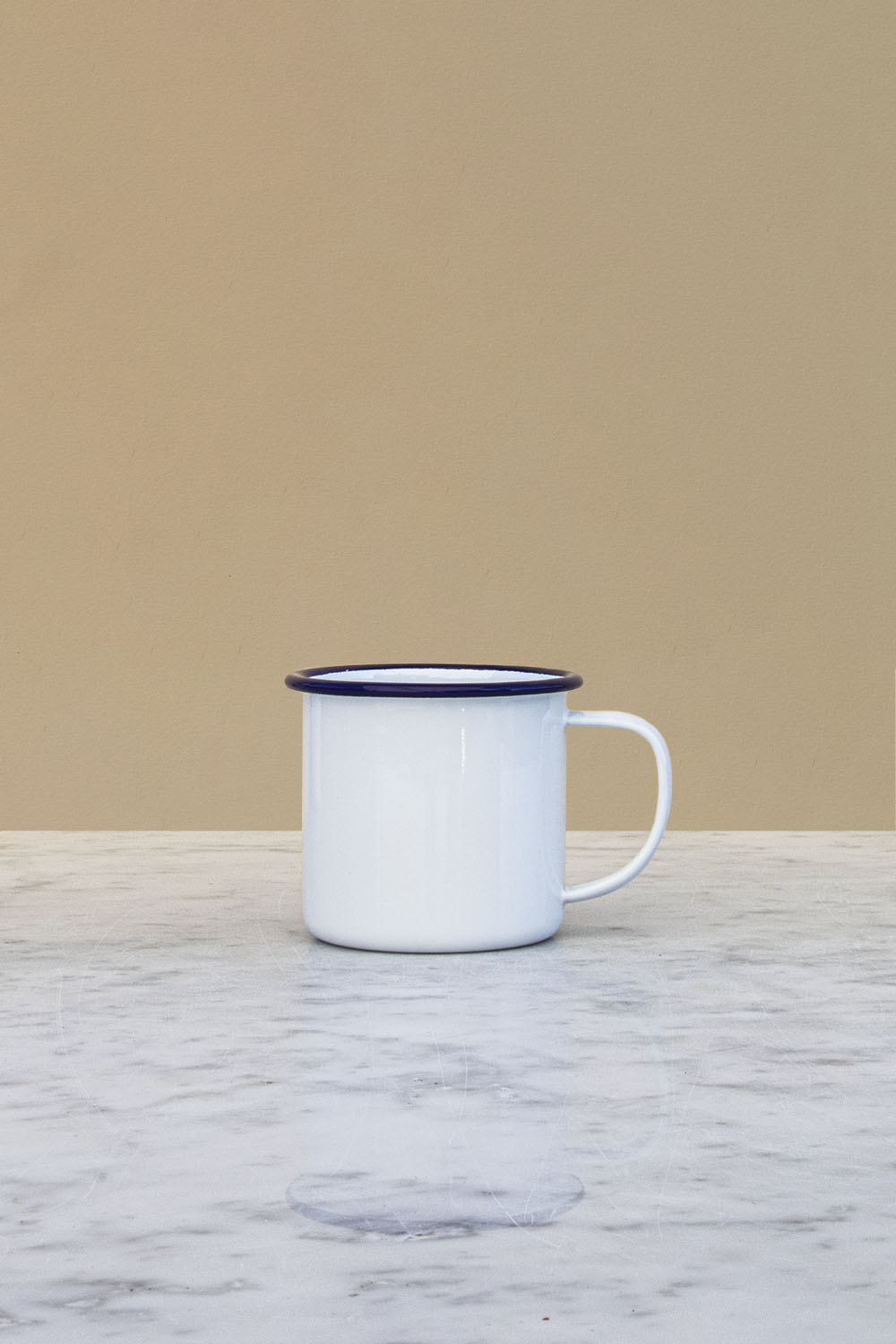 Kaffemugg Emalj Blå Kant