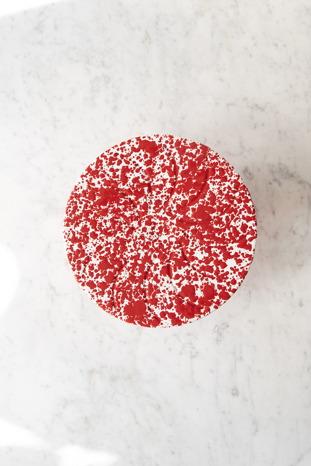 Tårtfat Splatter Red
