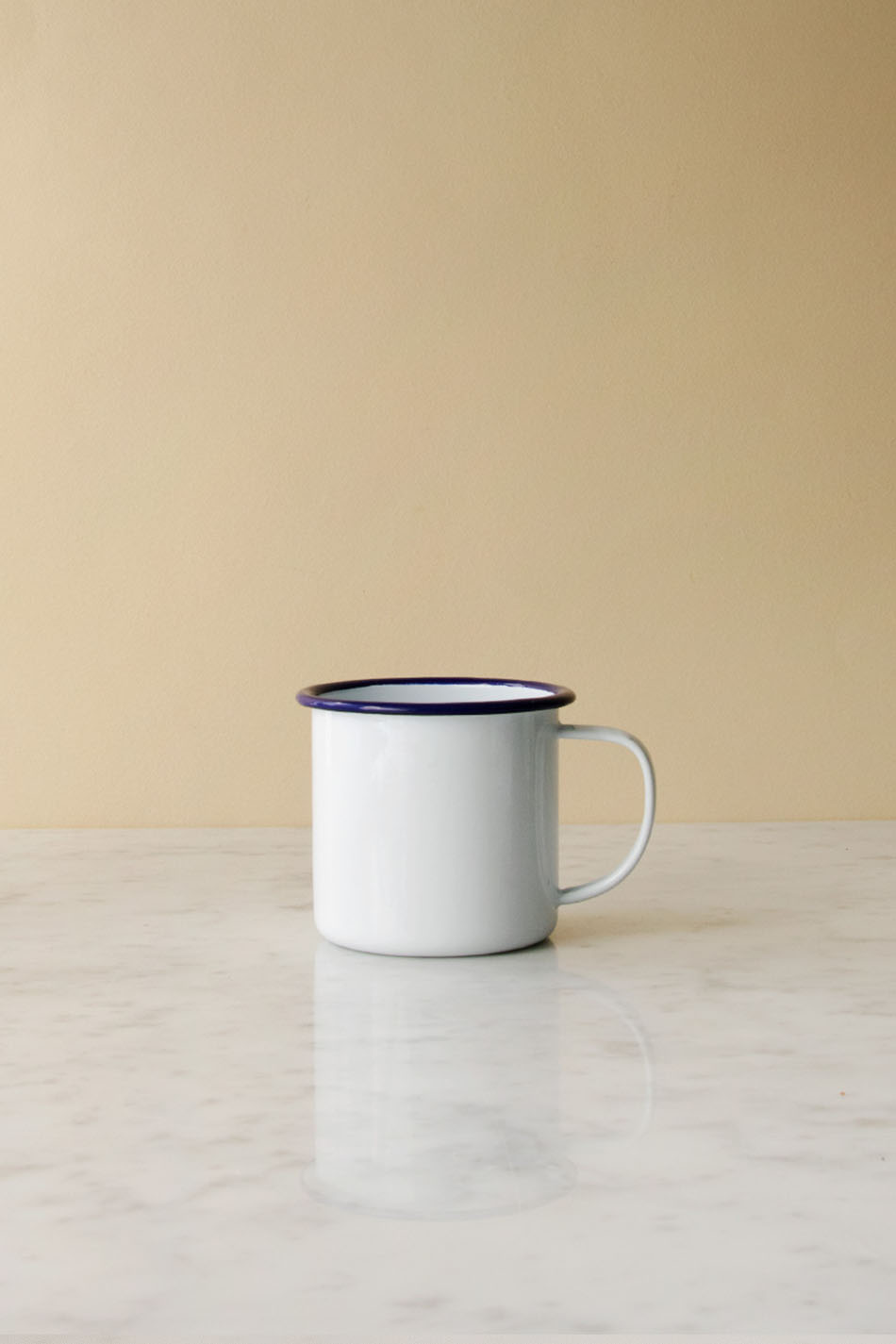 Kaffemugg Emalj Blå Kant