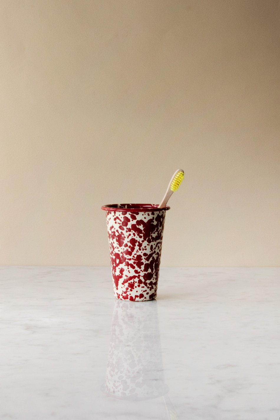 Tandborstmugg Splatter Burgundy