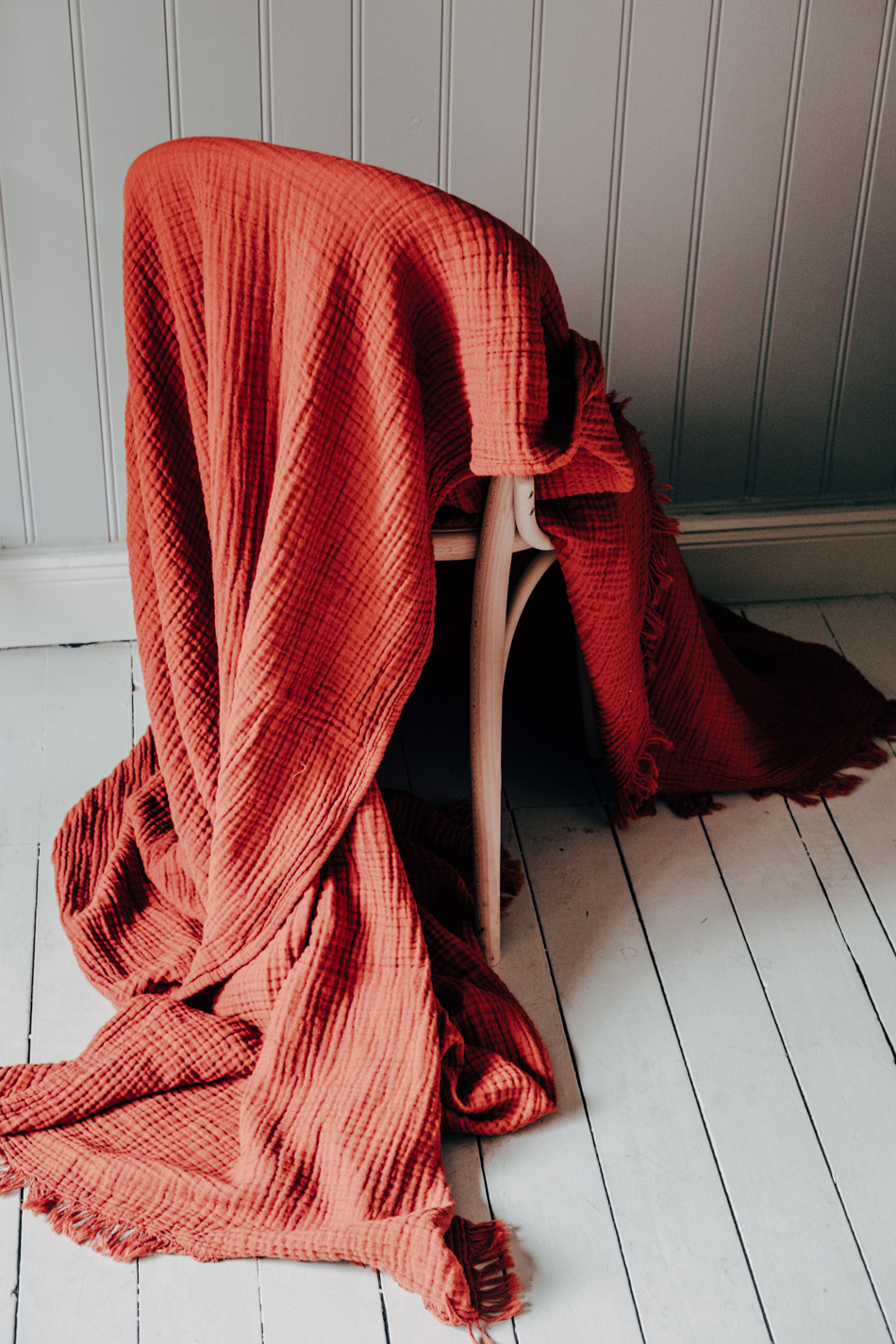 Crinkle Plaid Autumn red