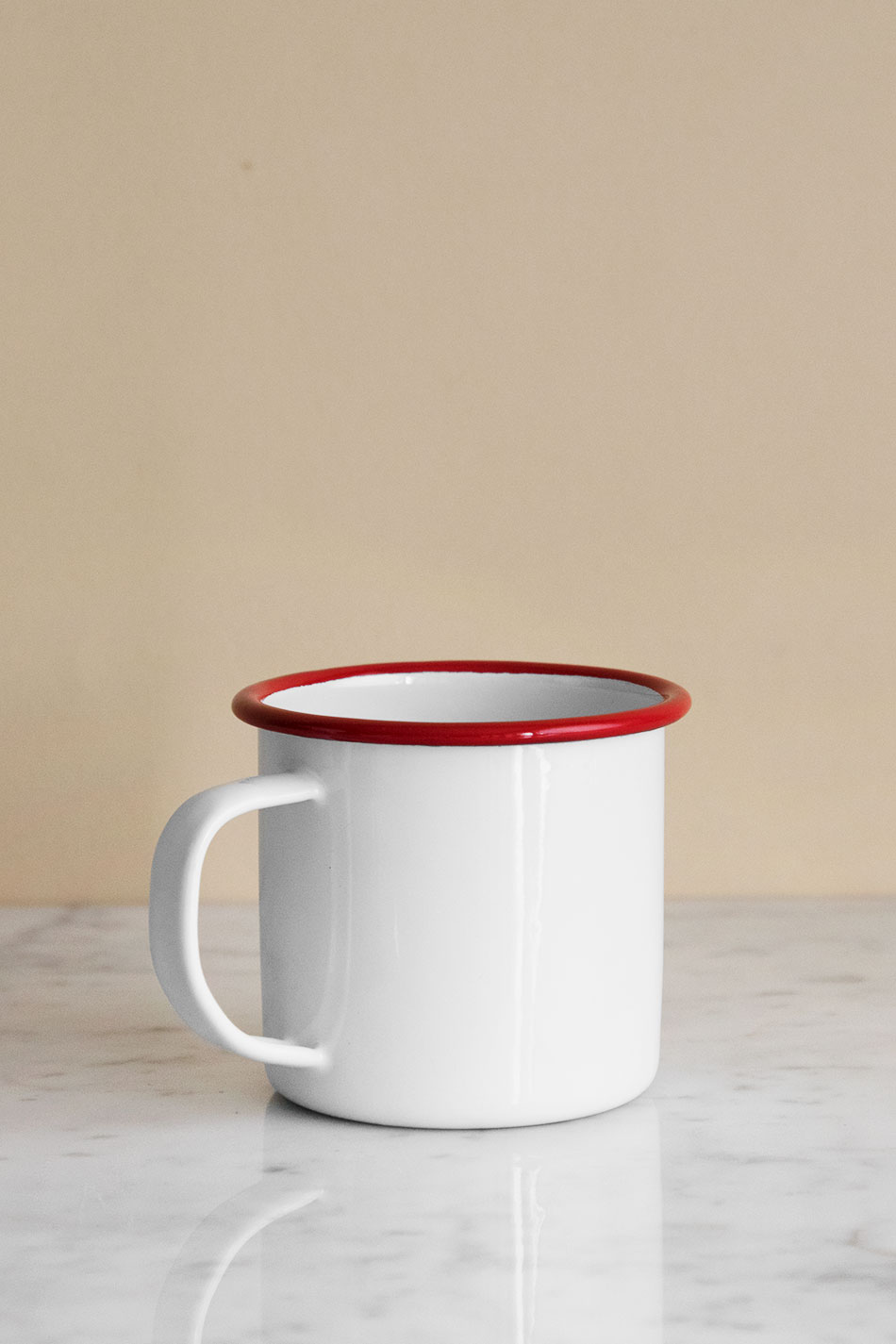 Kaffemugg Emalj Röd