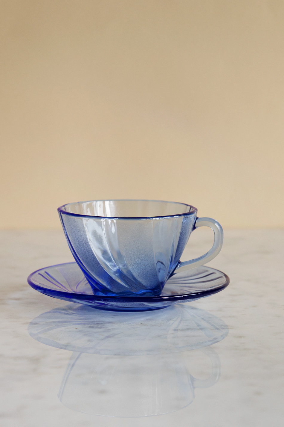 dark blue & rust Ø 8 cm Coffee cup 
