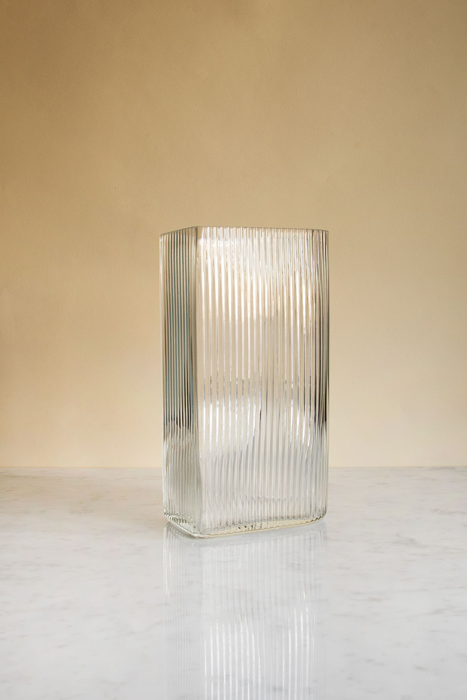 Ribbed Glas Vase L