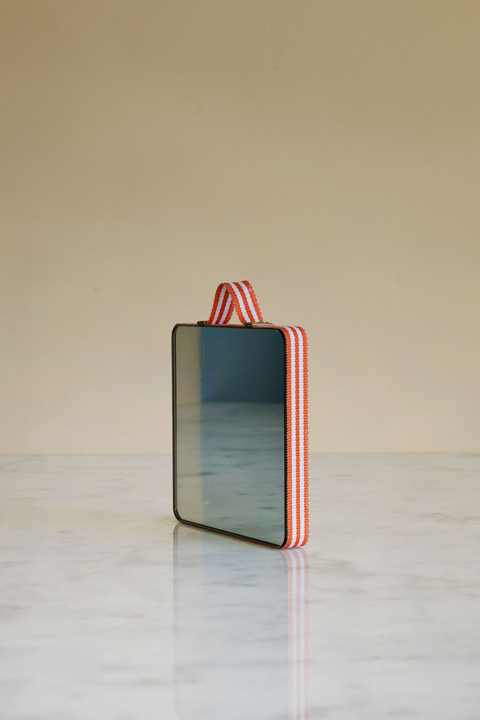 Ruban Mirror Square Orange stripe