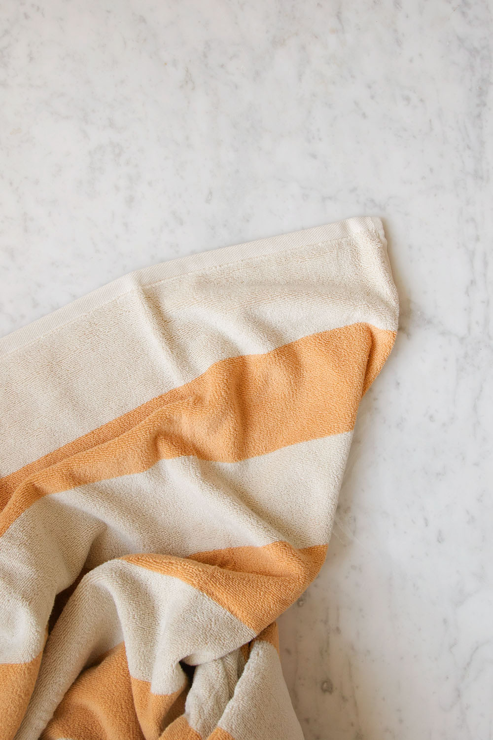Frotté Stripe Bath Towel Warm yellow