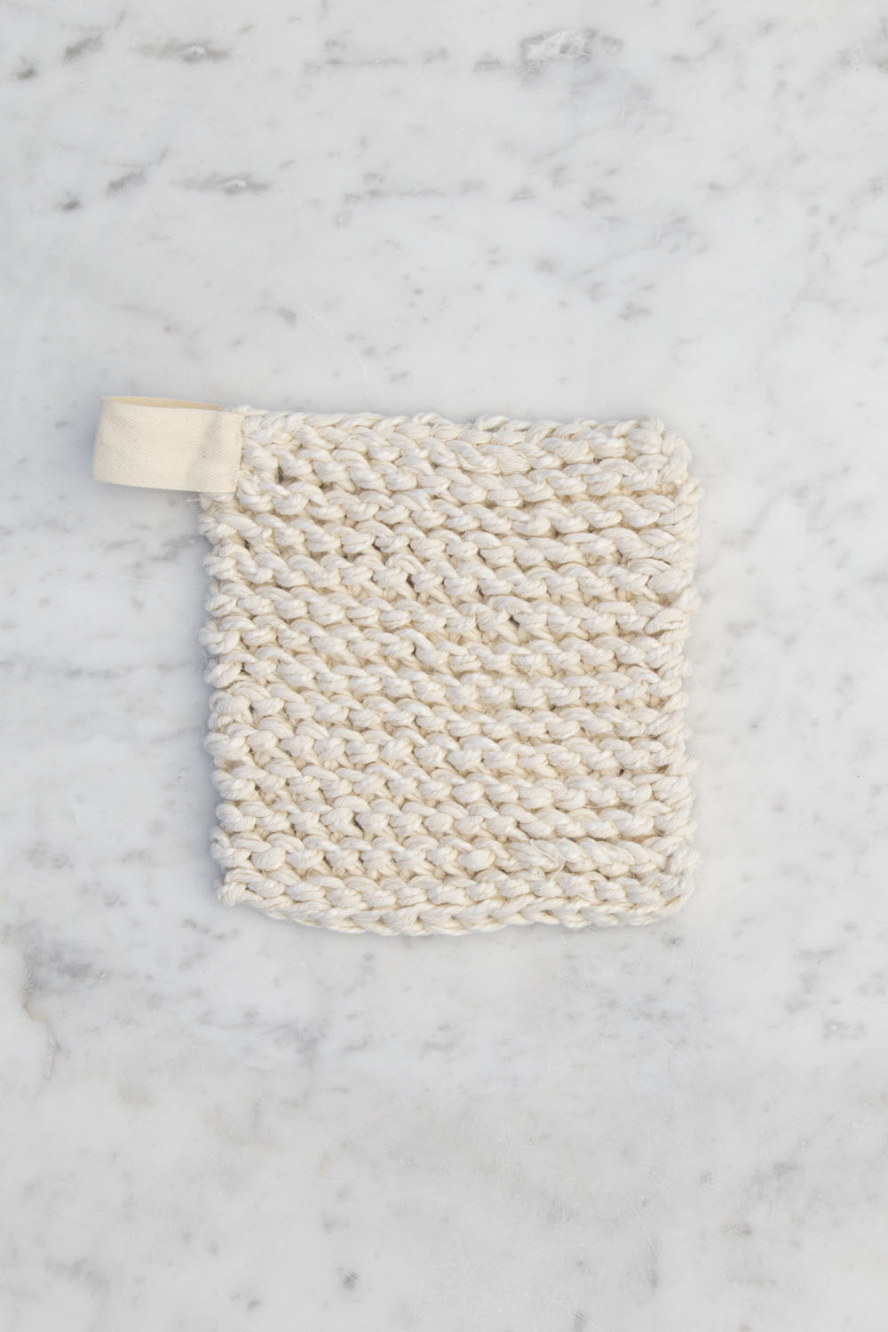 Grytlapp Handstickad Vit