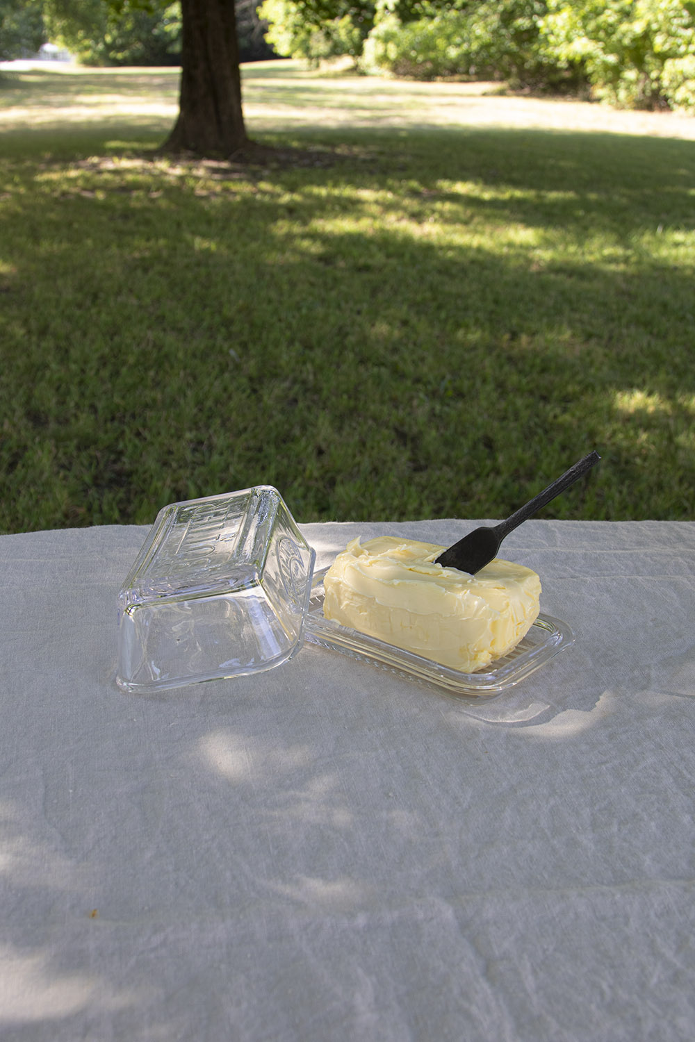 Smörbytta Glas