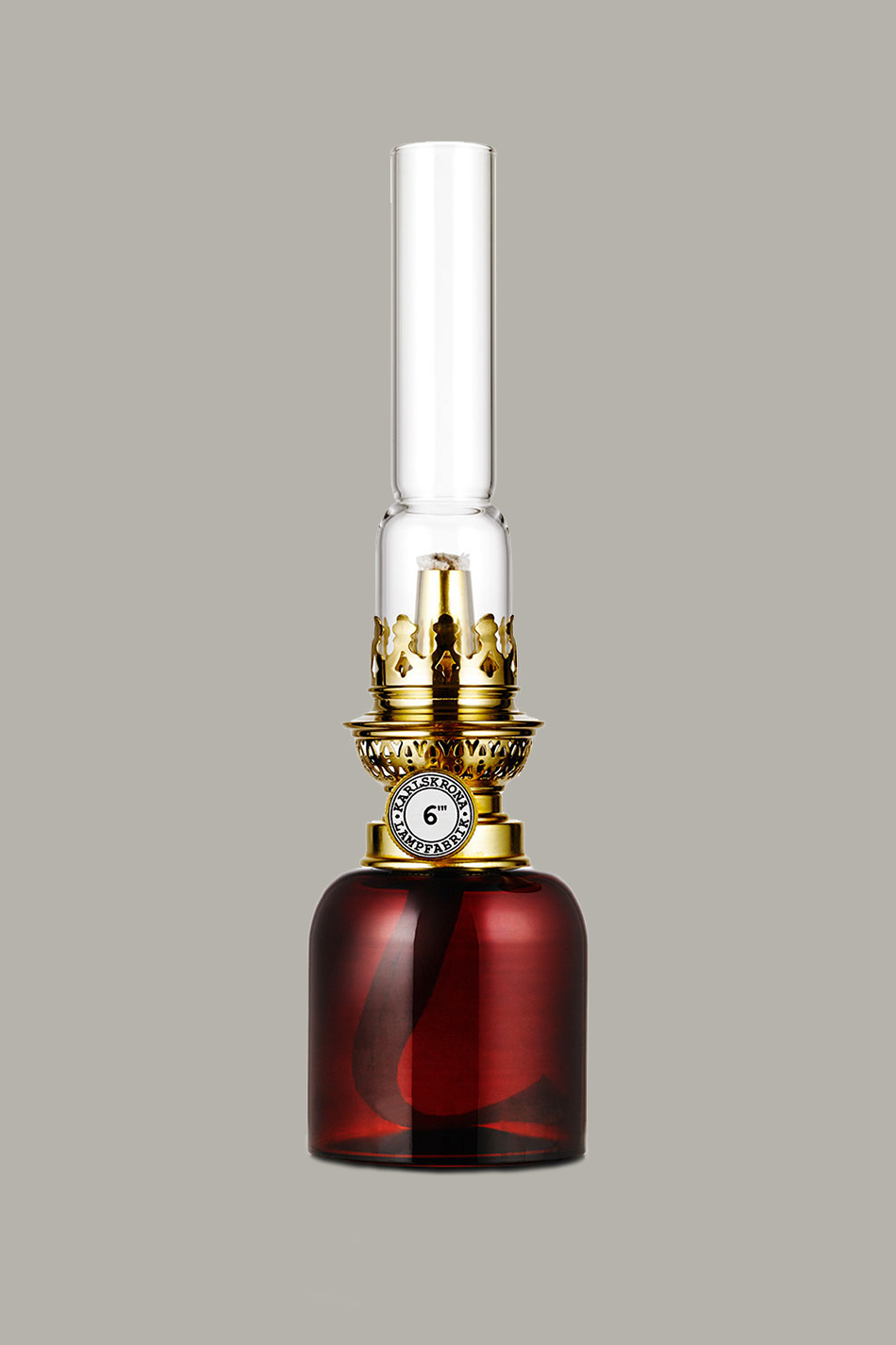 Koholmen Fotogenlampa Rubinröd