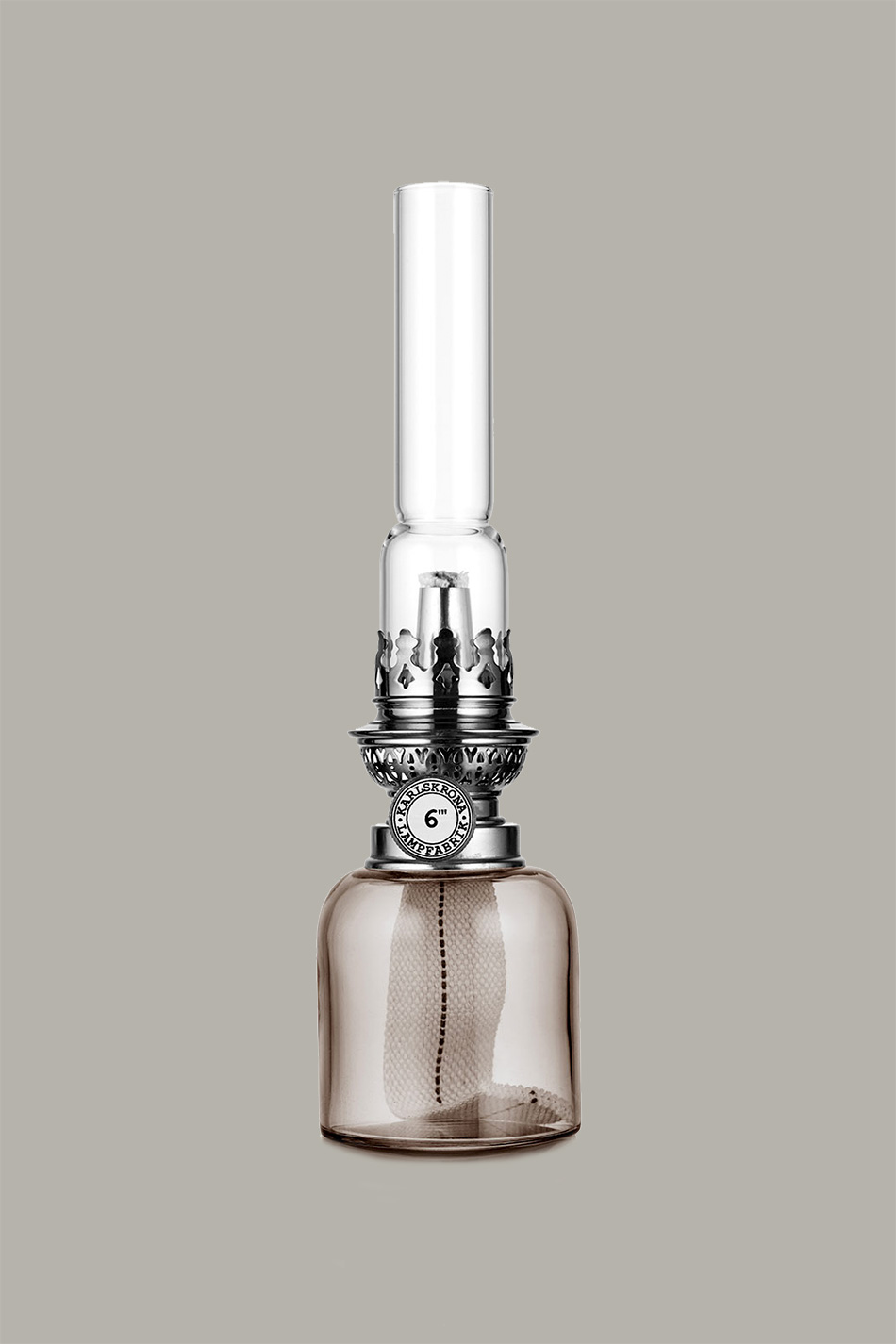 Koholmen Fotogenlampa Rökfärgad/Nickel