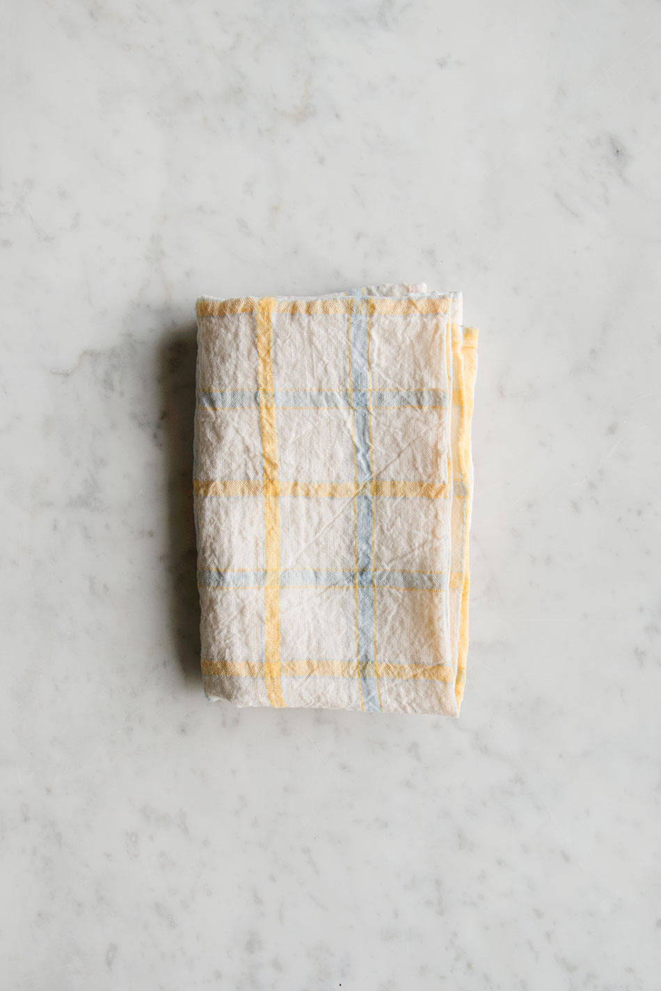 Kökshandduk Yellow / Blue Checks