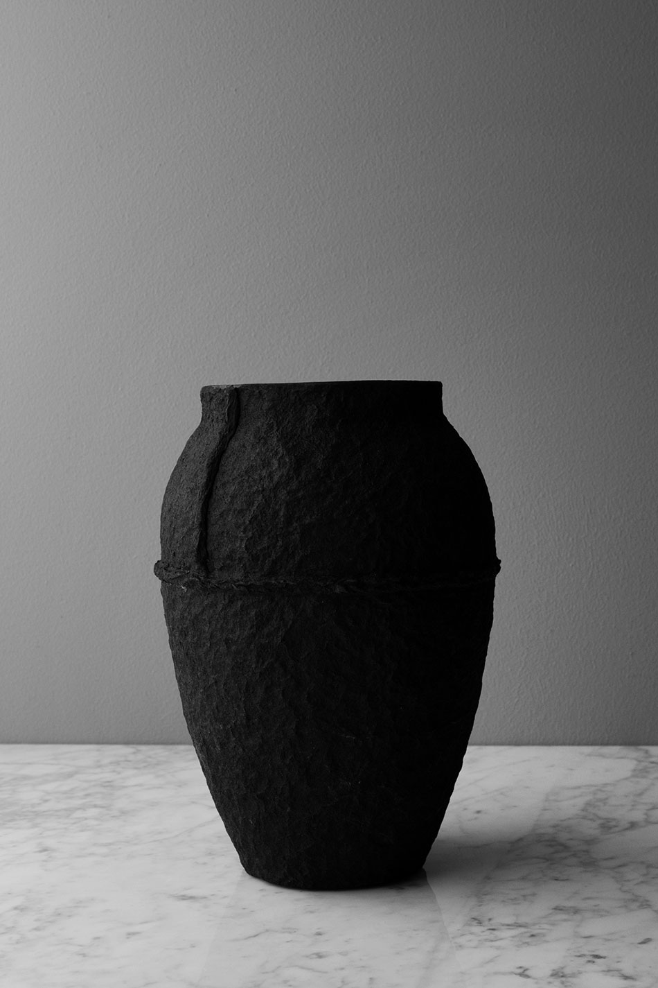 Paperpulp Vas Svart H 23,5 cm