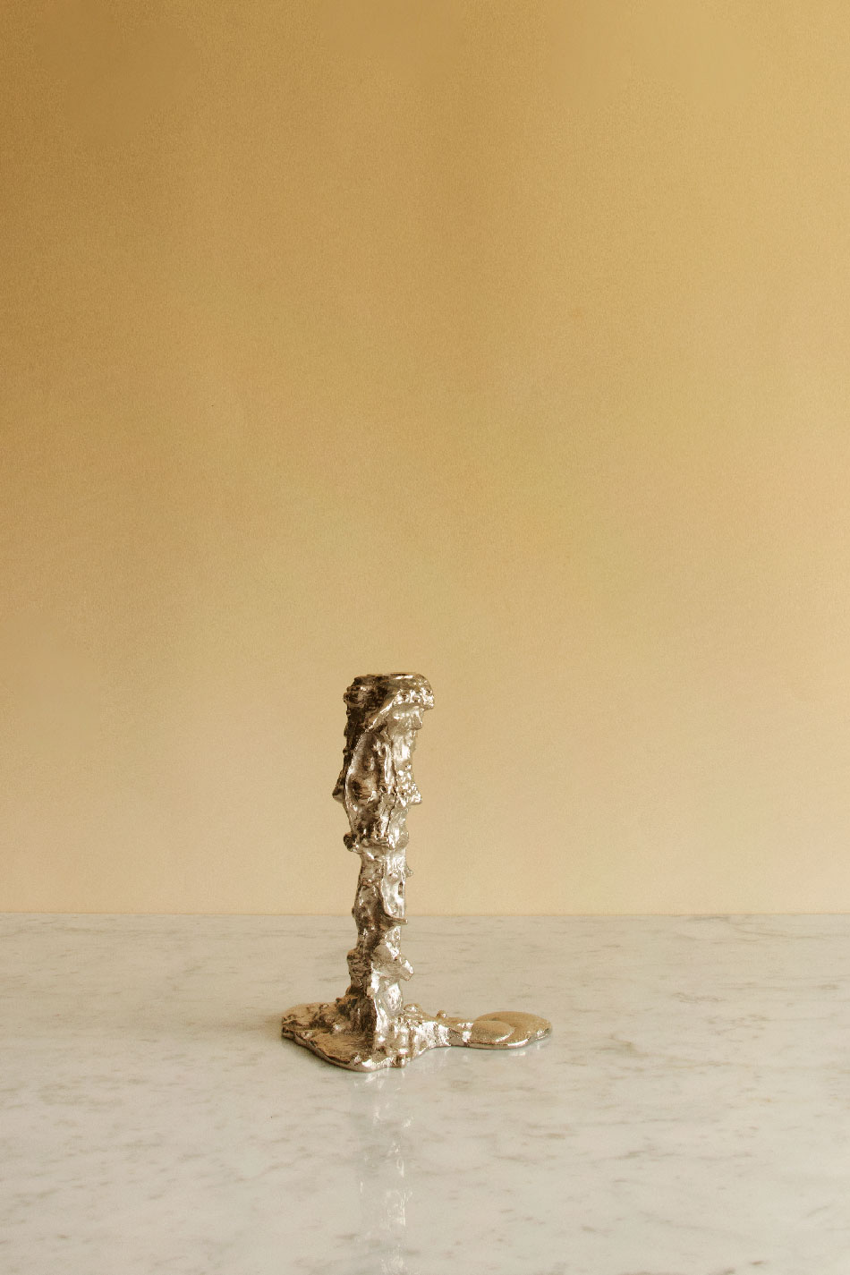 Drip Candle Holder Silver L