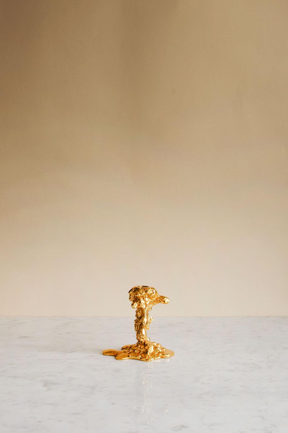 Drip Candle Holder Gold S