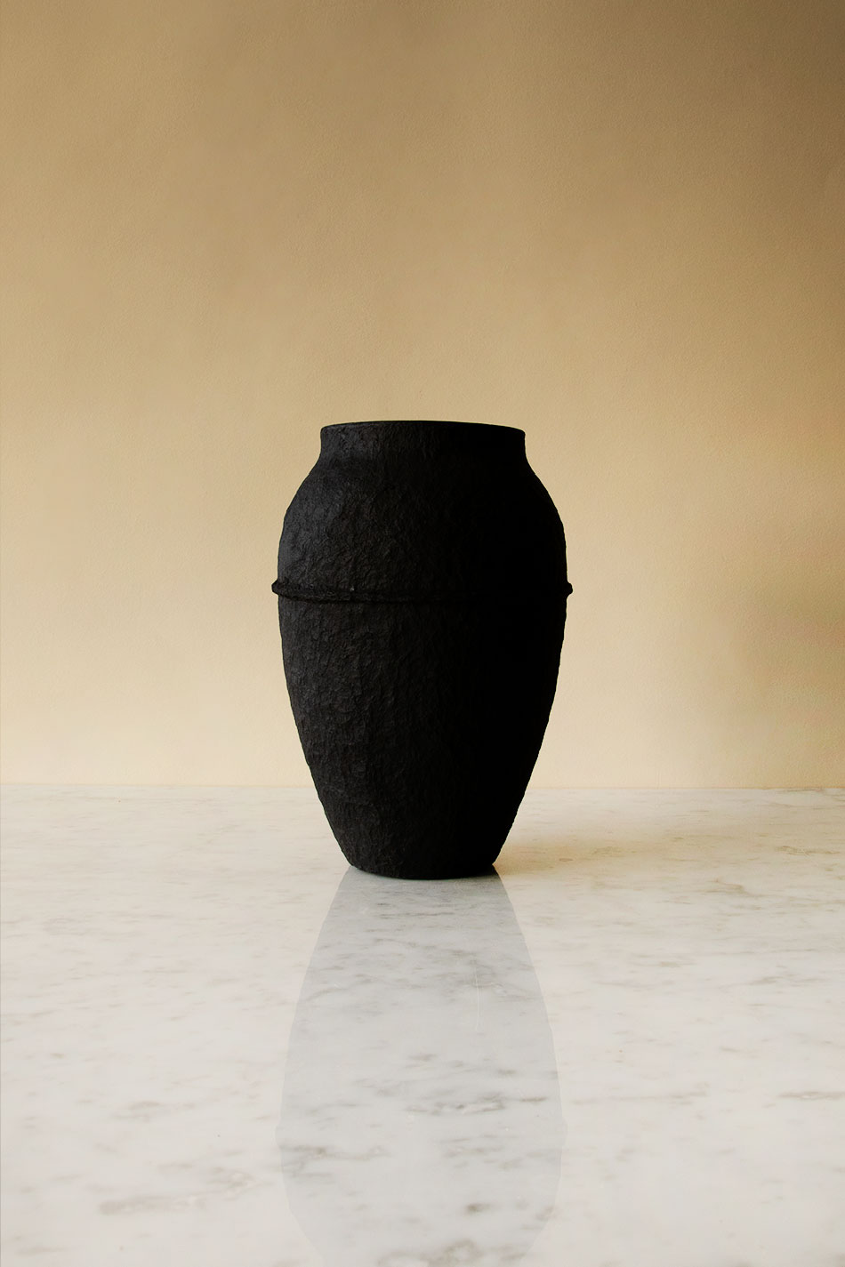 Paperpulp Vas Svart H 23,5 cm