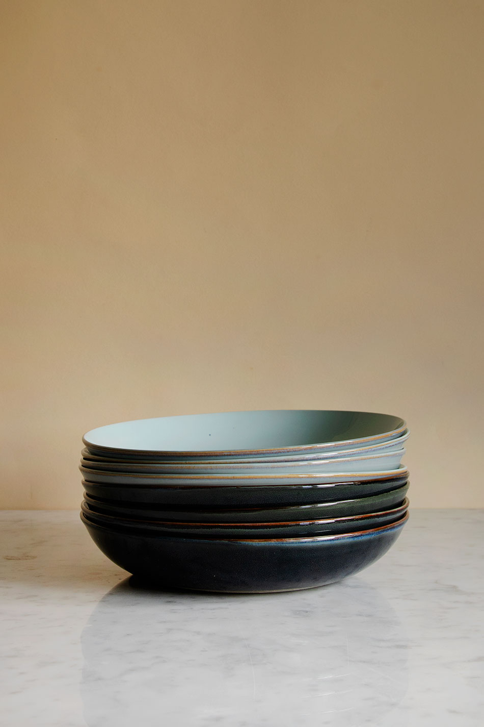 Pasta Plate Light Blue/Smokey Blue