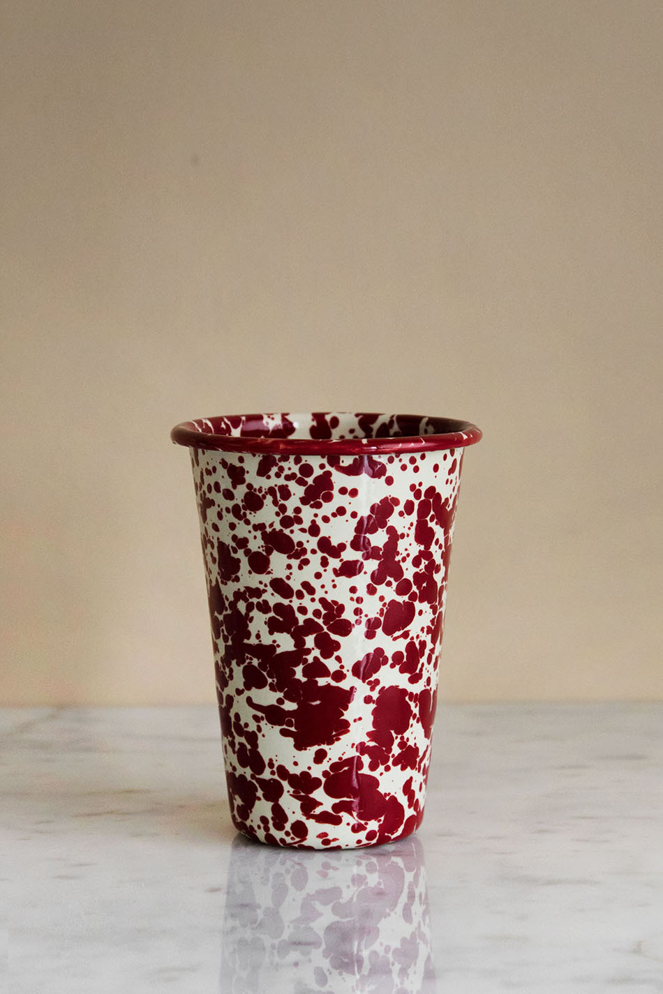Tandborstmugg Splatter Burgundy