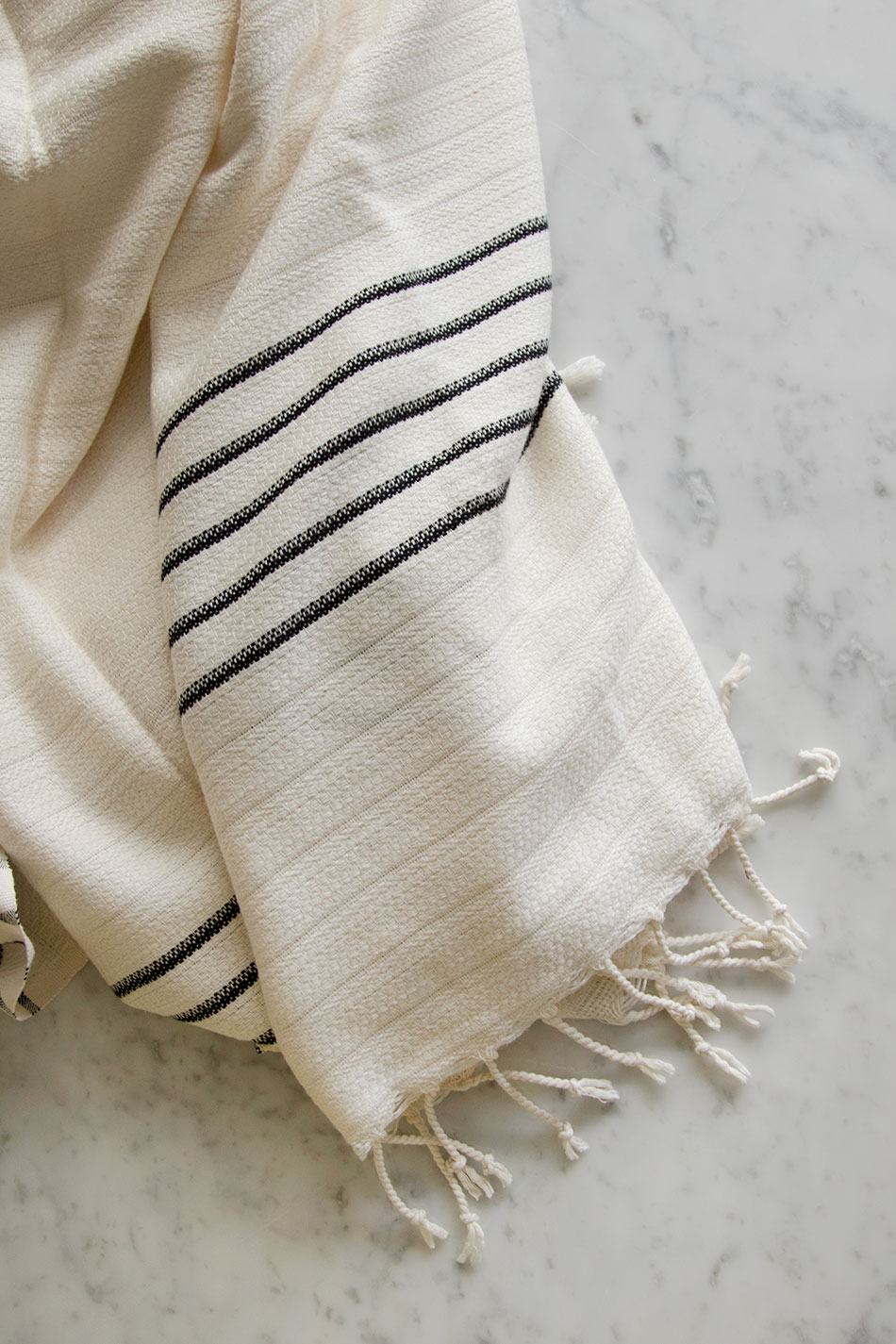 Turkish Peshtemal Black Stripes