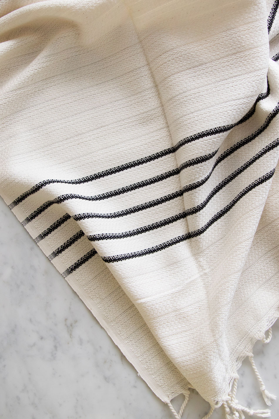 Turkish Peshtemal Black Stripes