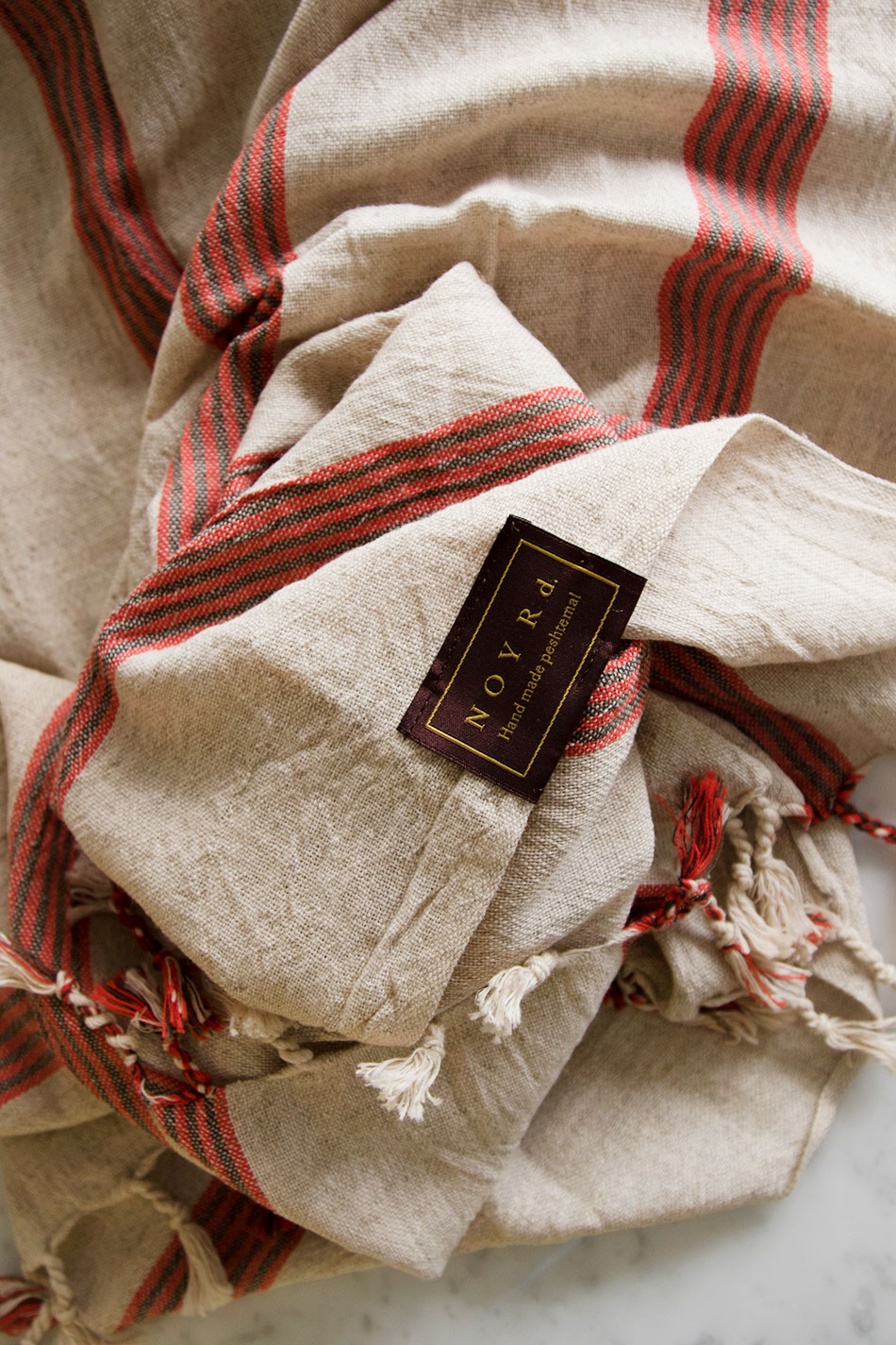 Linen Hamam Towel Red
