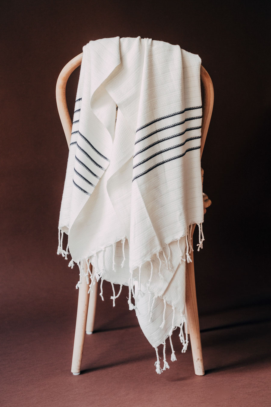 Turkish Peshtemal Black Stripes