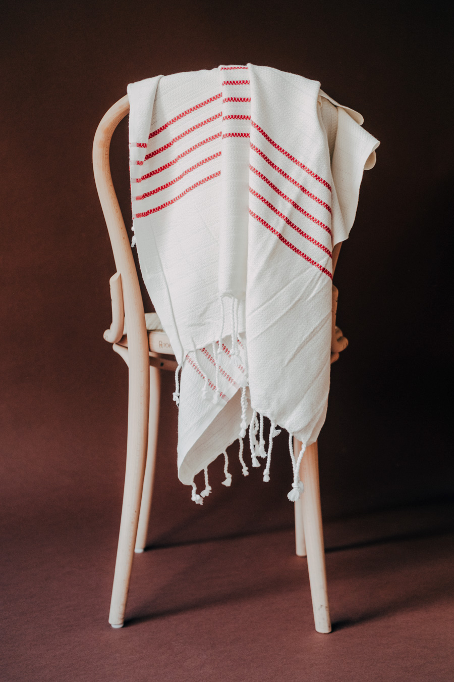 Turkish Peshtemal Stripe Red