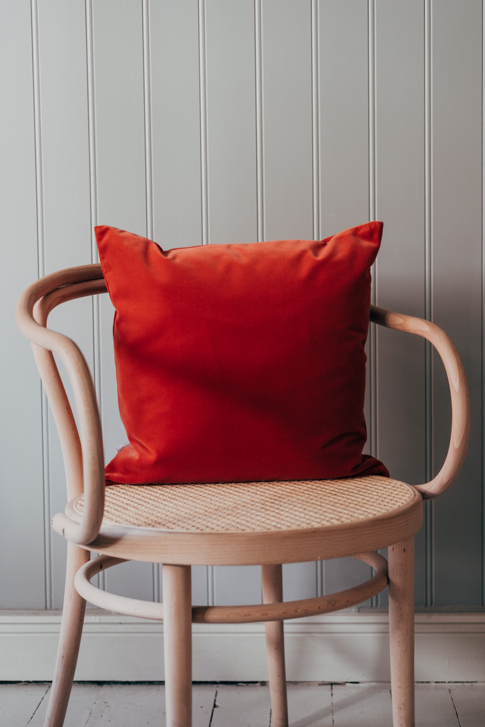 Velour Cushion Coral