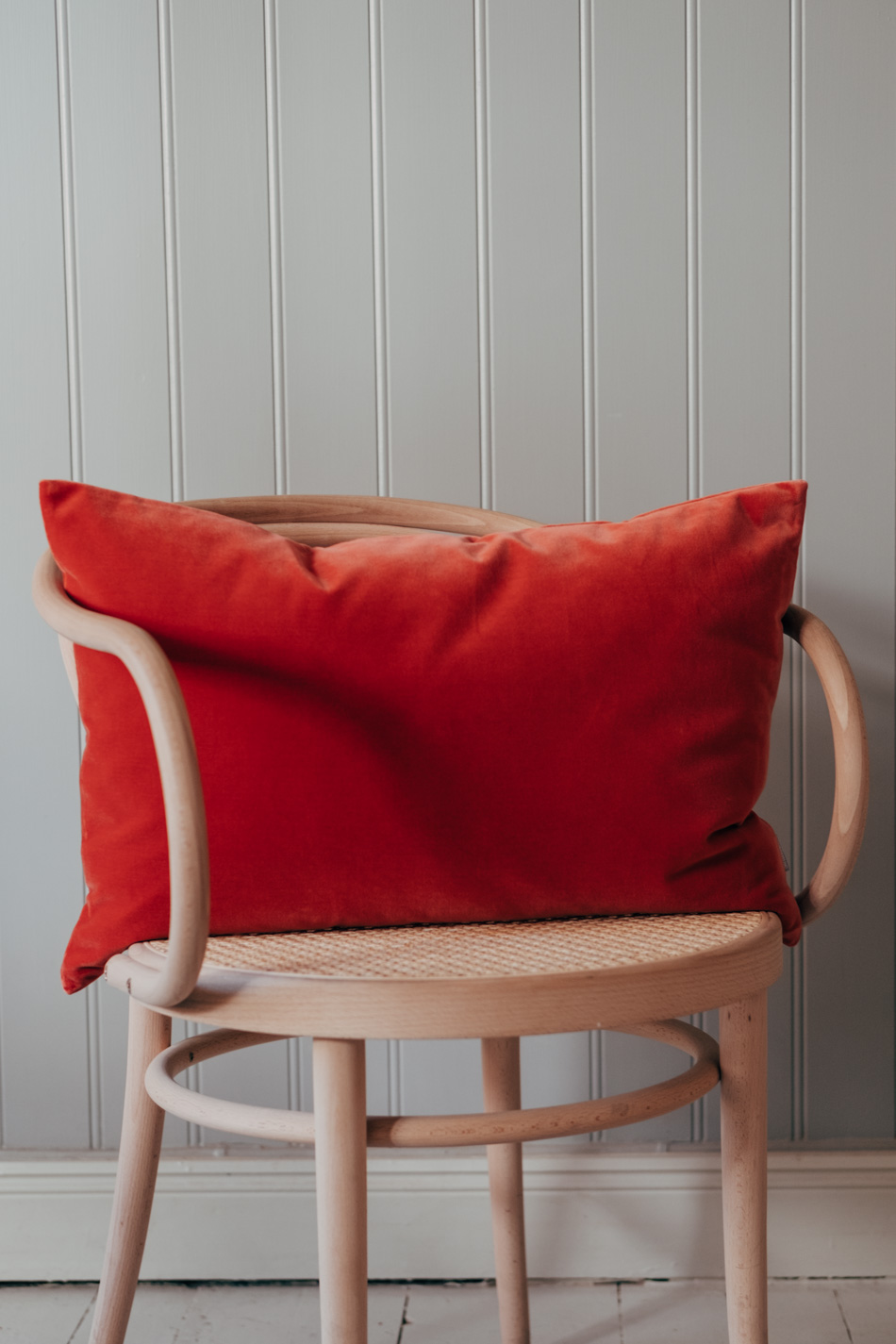 Velour Cushion Coral