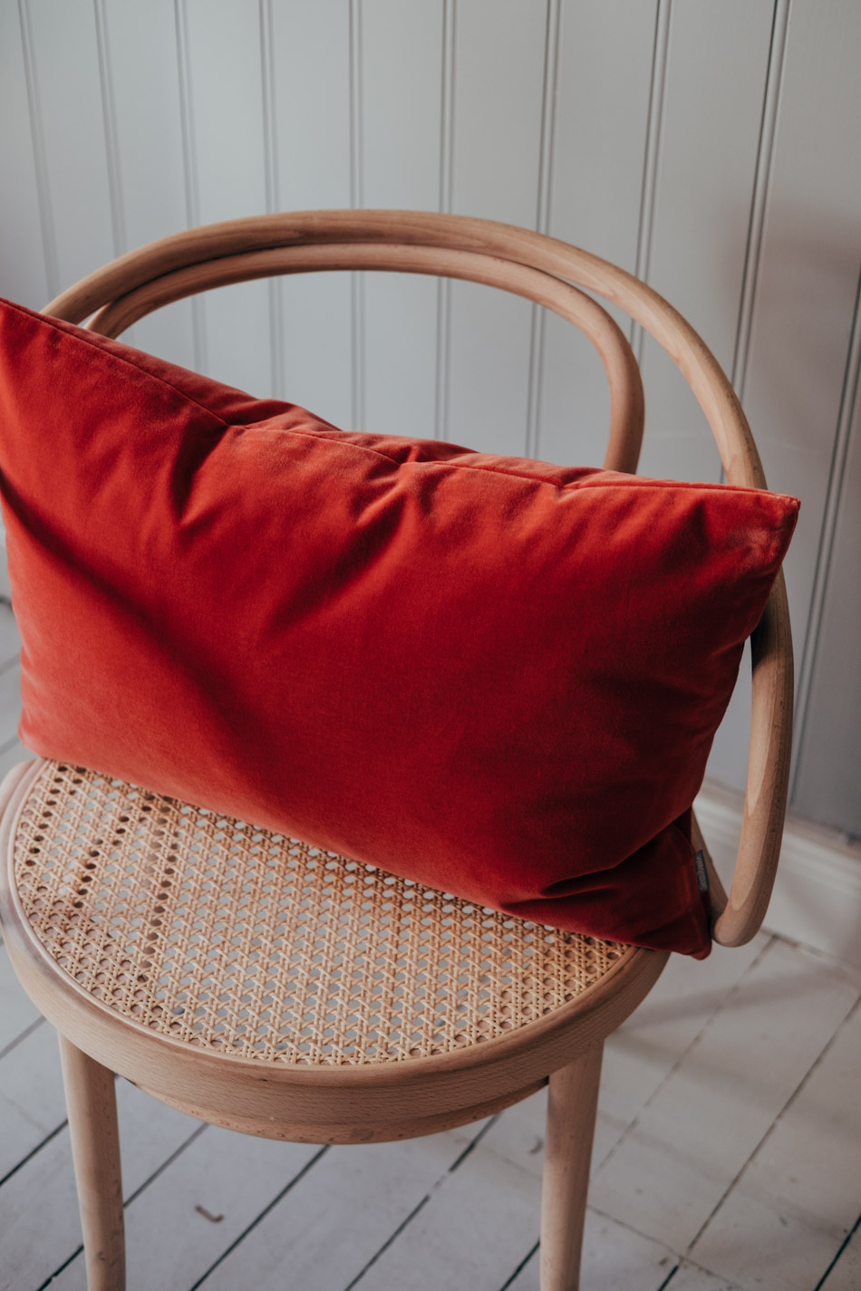 Velour Cushion Coral