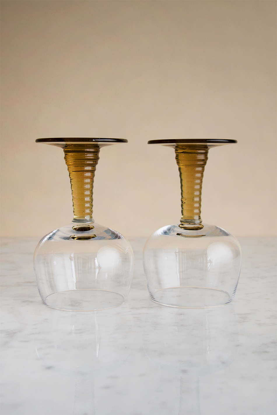 Swirl Wine Glass Olive Green