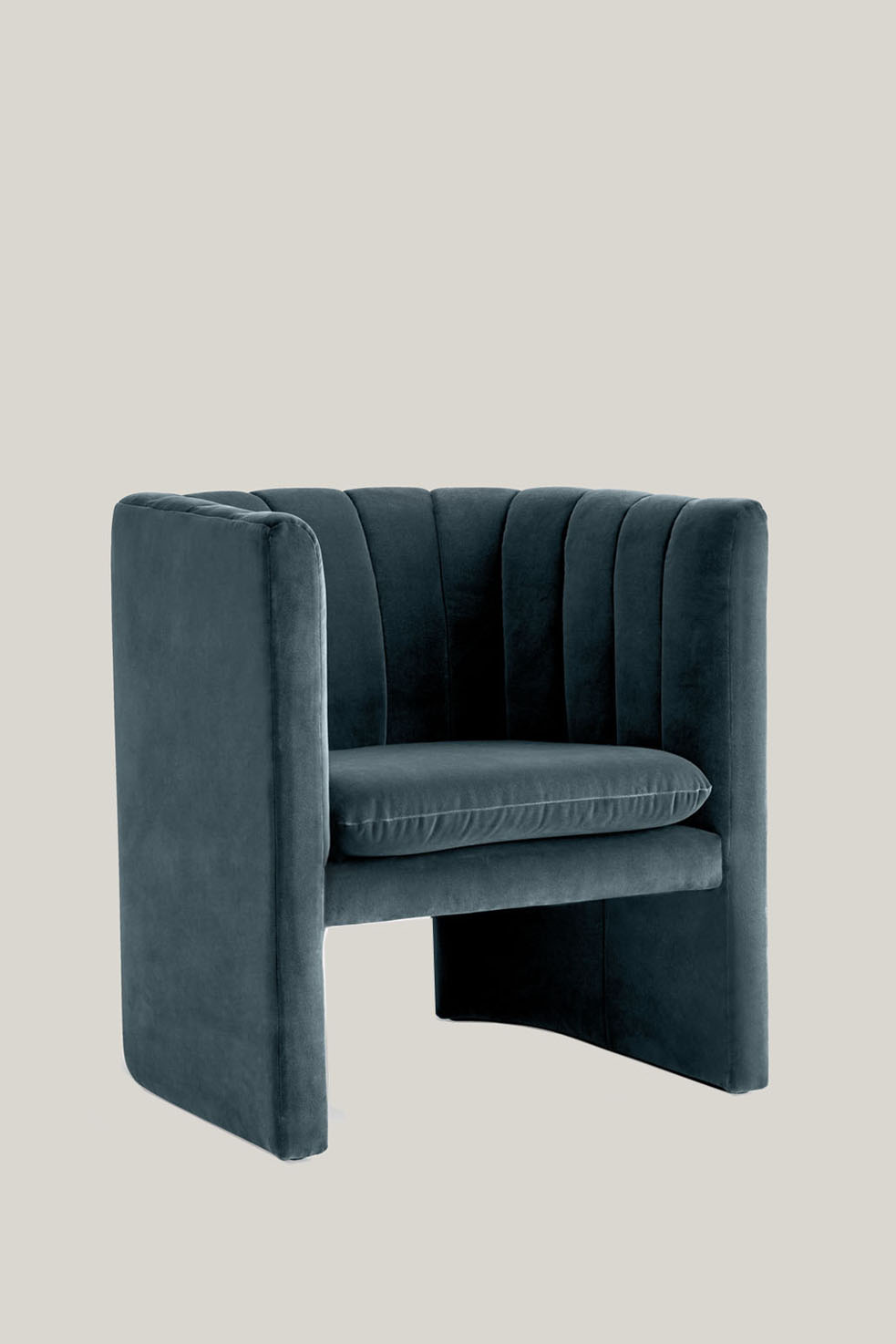 Loafer Chair SC23 Blue Velvet