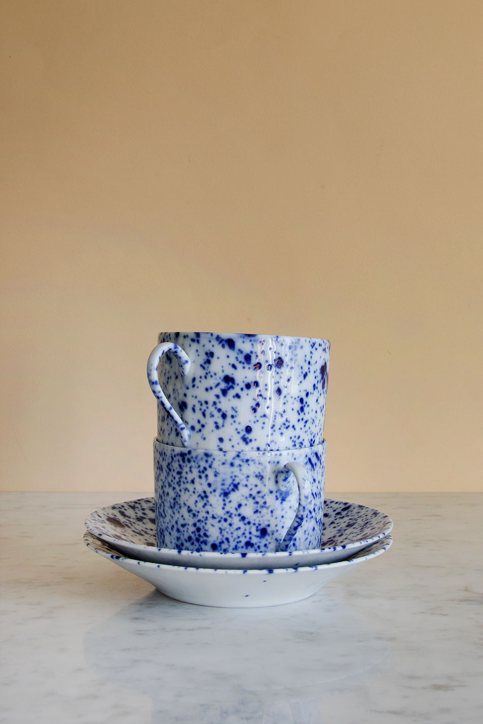 dark blue & rust Ø 8 cm Coffee cup 