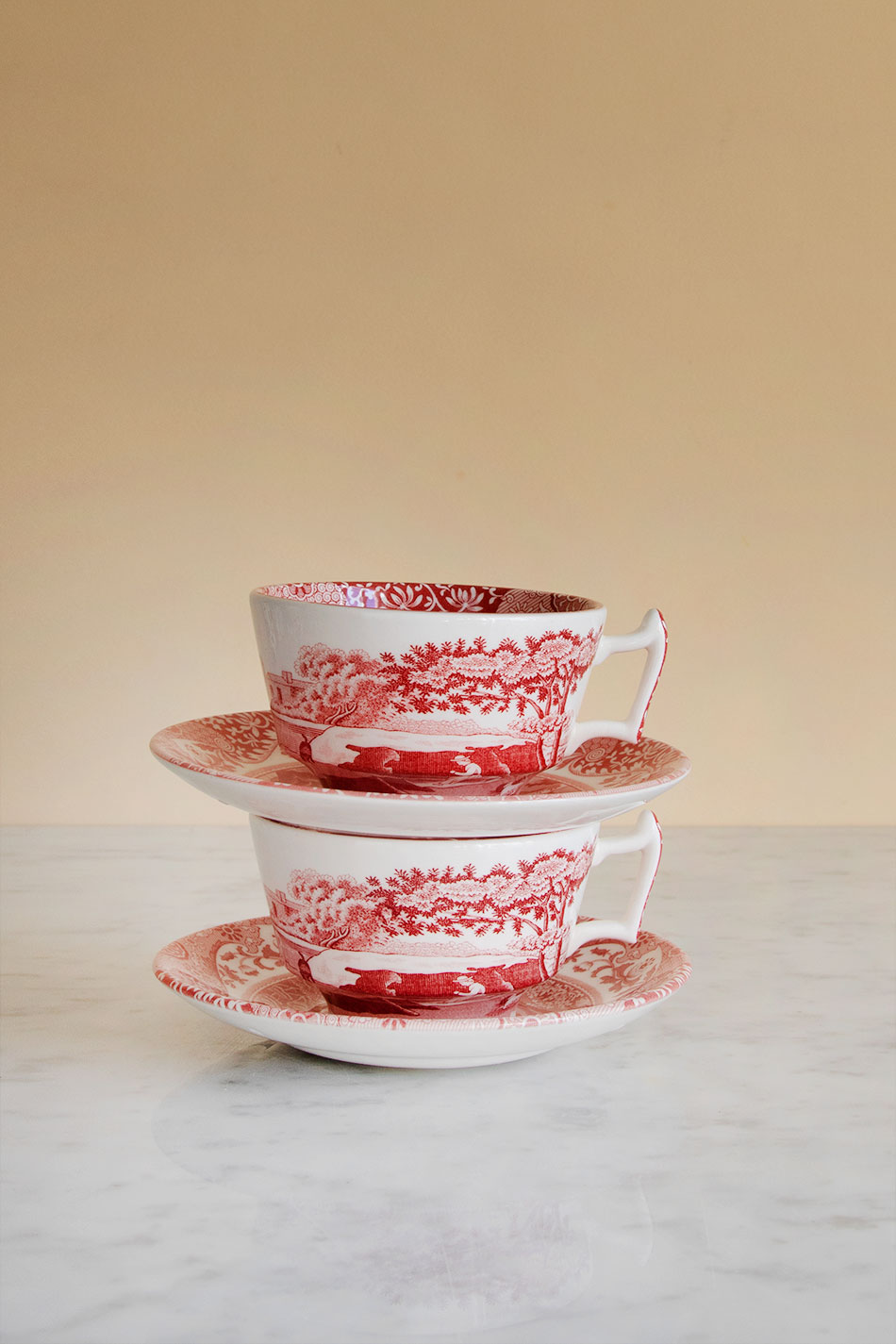 Cranberry Italian Cup & Saucer