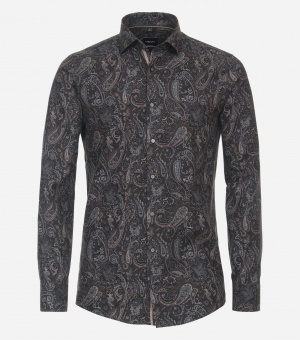 Modern Fit Brown Paisley