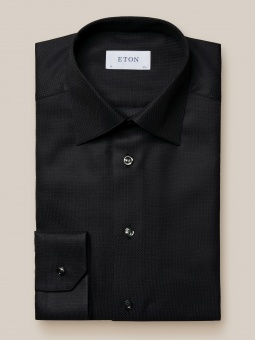 Slim Fit Svart Struktur