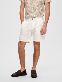 Brody Linen Shorts Cloud Dancer