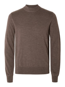 Caleb Knit Mock Brownie
